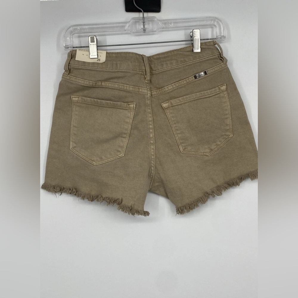KanCan Women's Brown Frayed Hem Jean Shorts - Picture 4 of 15
